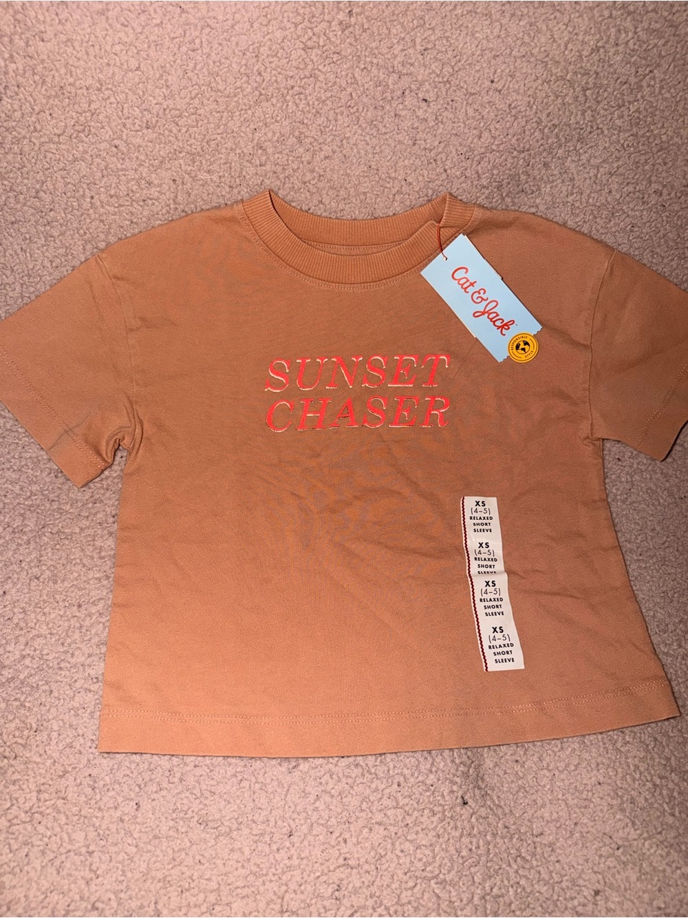 Cat & Jack Peach 'Sunset Chaser' Short Sleeve Tee